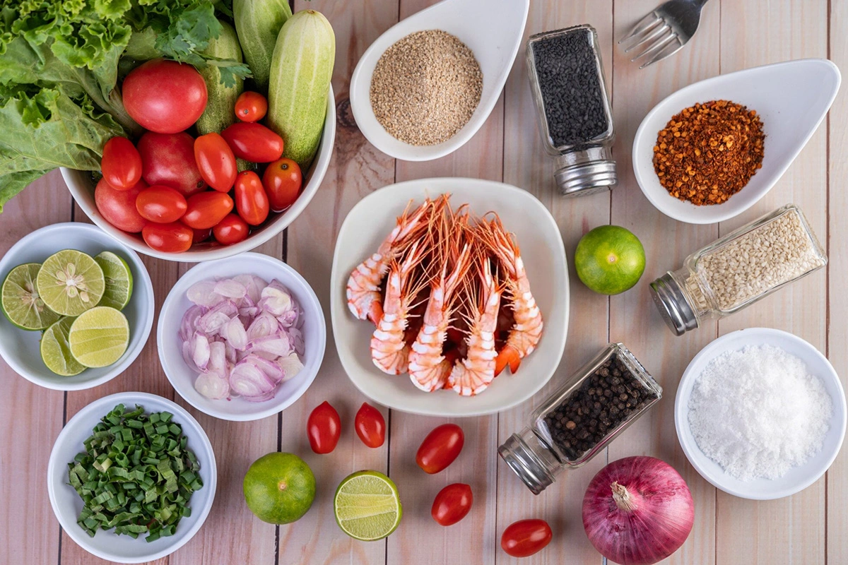 Fresh Ingredients for the Best Shrimp Fajitas