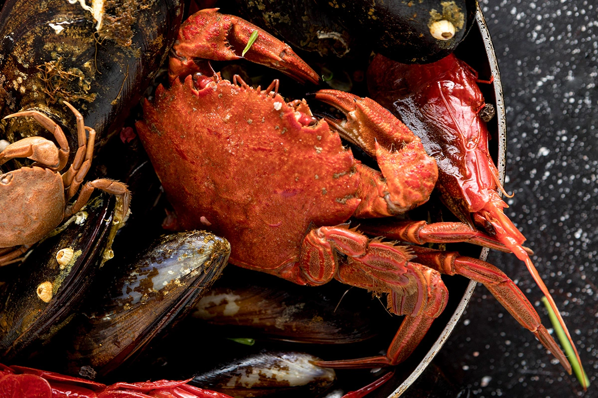 Ingredients for a Dungeness Crab Boil