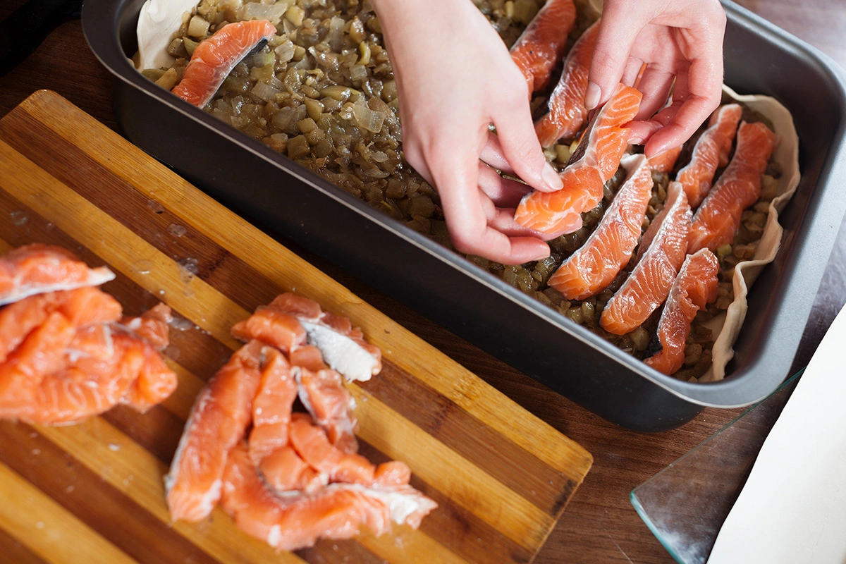 Preparation of Salmon for Baking