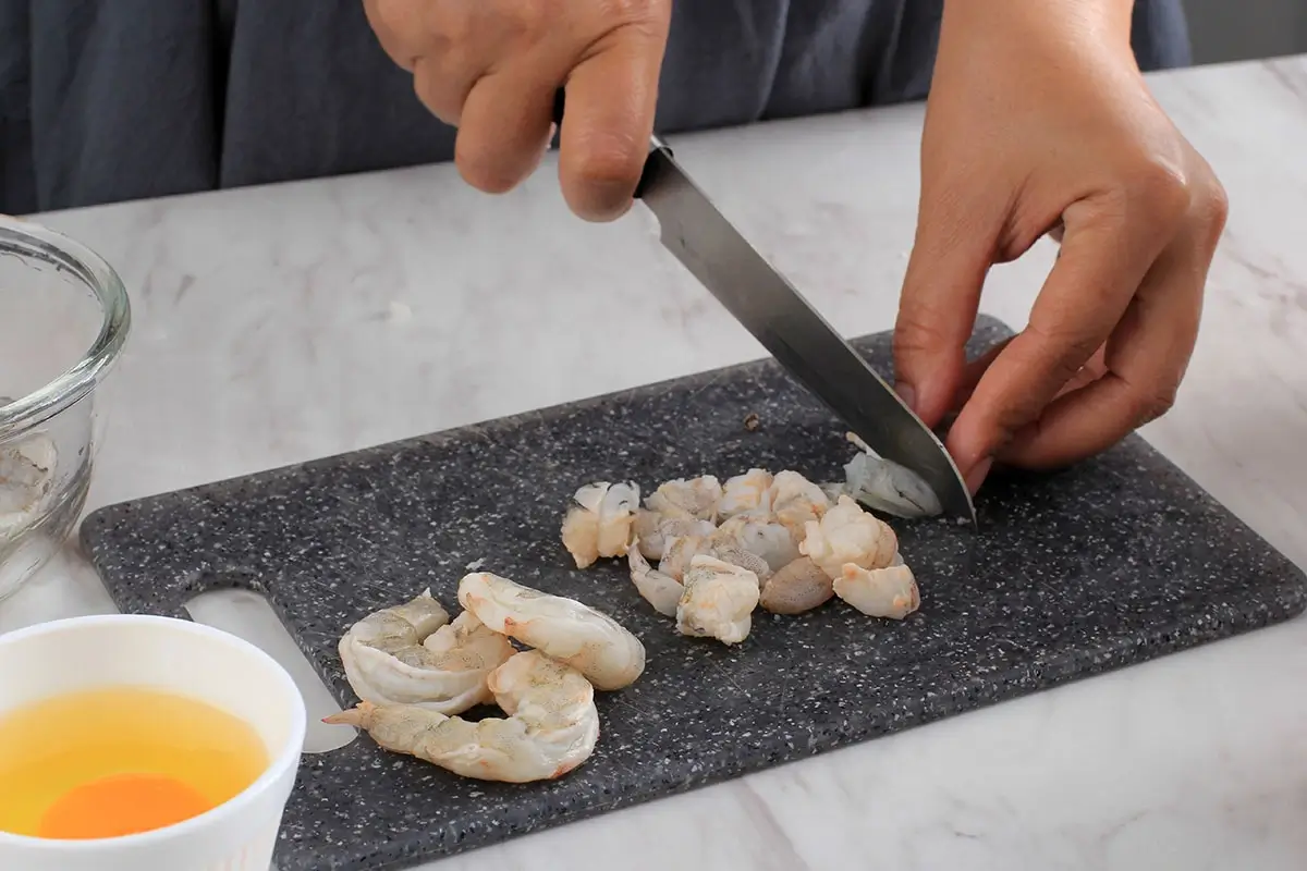 Preparing the Seafood Salad