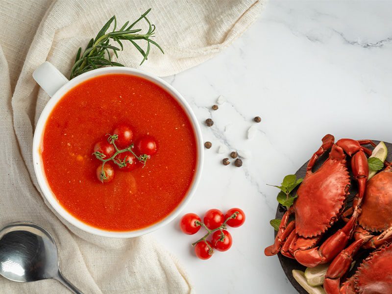 Chilled Crab Gazpacho