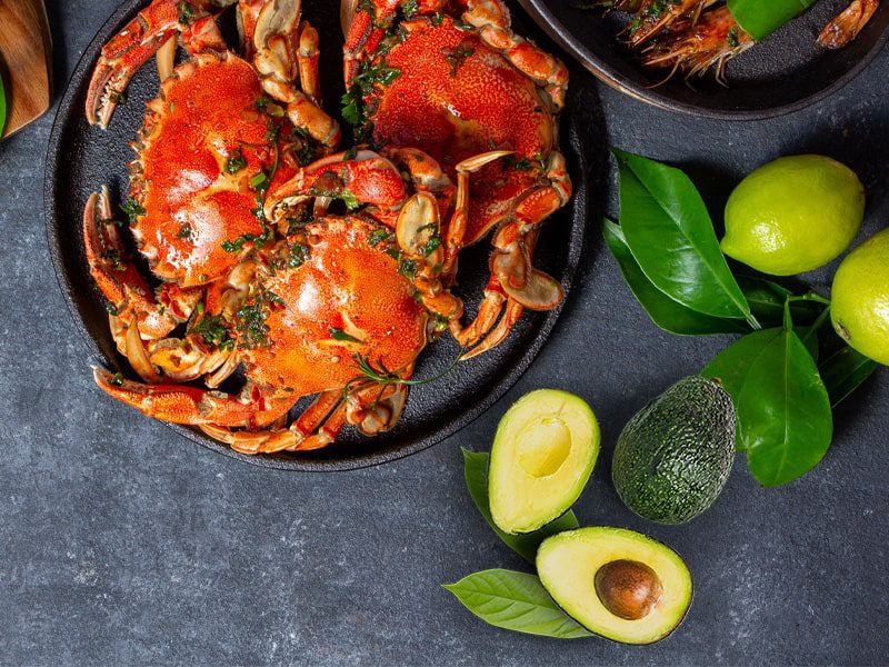 Crab Salad with Avocado and Lime Dressing