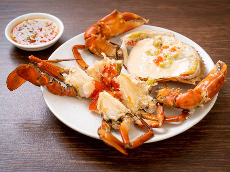 Creamy element of crab and shrimp seafood recipes