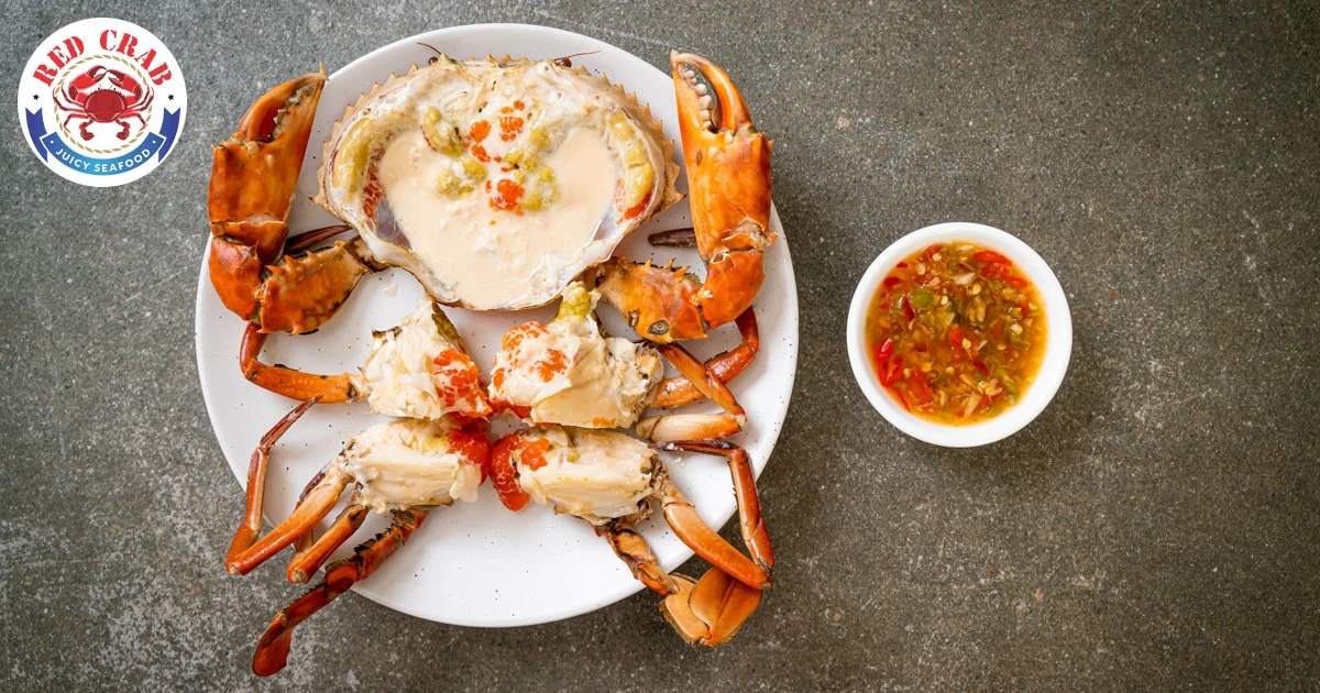 Savor dishes made from crab and shrimp seafood