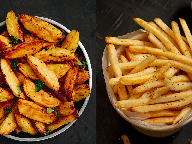 Baked and Fried Cajun fries