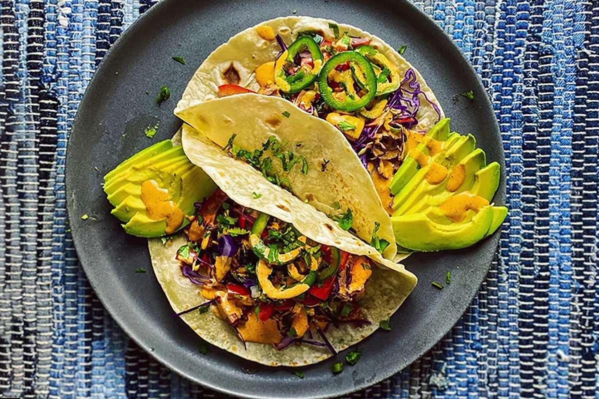 Avocado Slices With Fish Taco