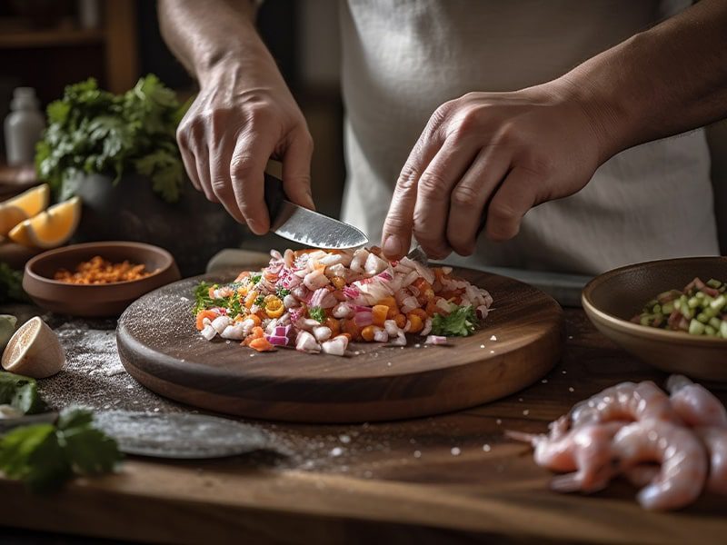 Steps to prepare shrimp fajitas