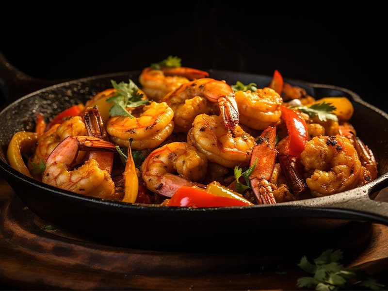 You will love shrimp fajitas