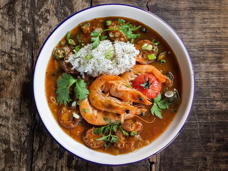 Serving Cajun Gumbo Recipe