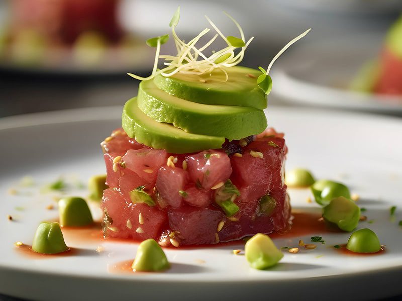 Preparing tuna tartare: step 3