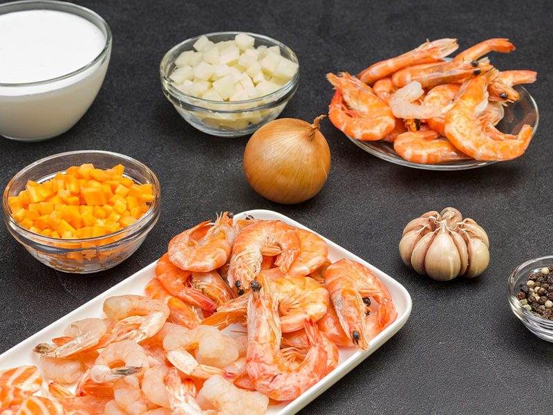 Key ingredients for Shrimp and Grits recipe