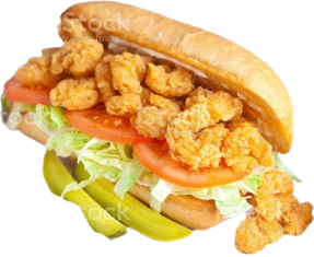 Picture of shrimp po boy sandwich