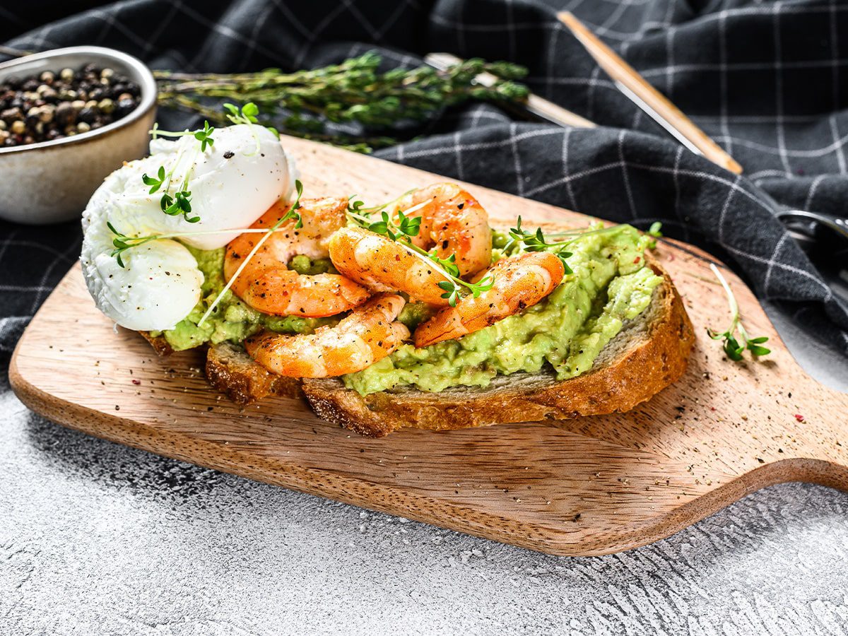 Garlic Shrimp Avocado Toast