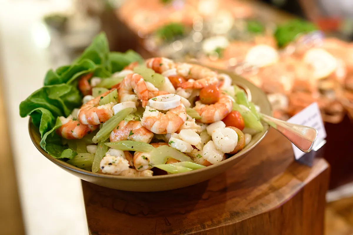 Creative Seafood Salad Bar for Midday Refreshment