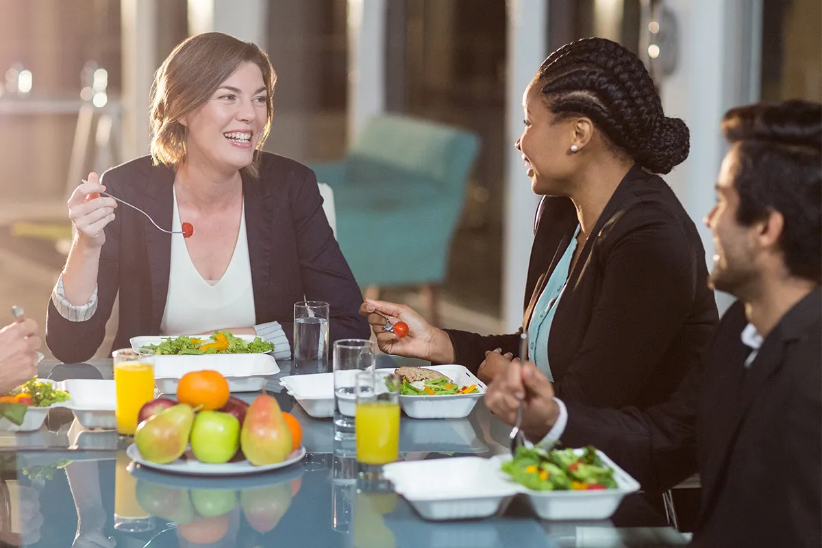 Business Meeting Over Lunch